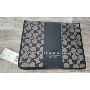 Coach Signature Print Grey Black HTS Ipod Case NWT